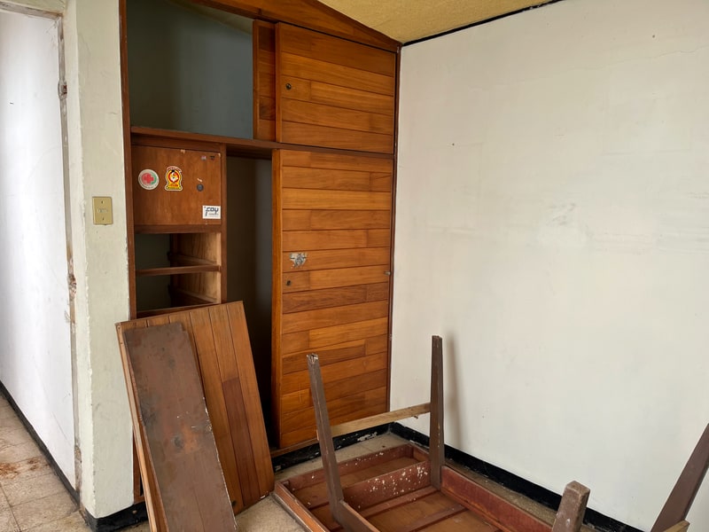Fourth bedroom in a central Oaxaca house for sale on a cobblestone street