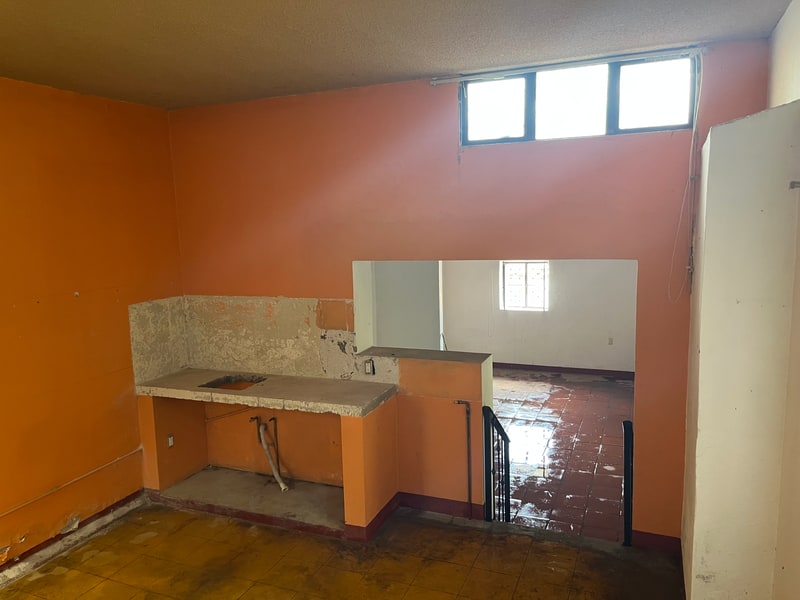 Kitchen of a one story house for sale at the western edge of El Centro, Oaxaca, Mexico