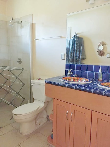 One of the four full bathrooms in this three level Loma Linda house for sale in Oaxaca city, Mexico