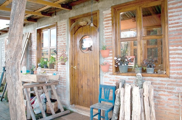 Front entrance of the guest house, the second of two separate homes on one titled lot in San Mateo Río Hondo, Oaxaca